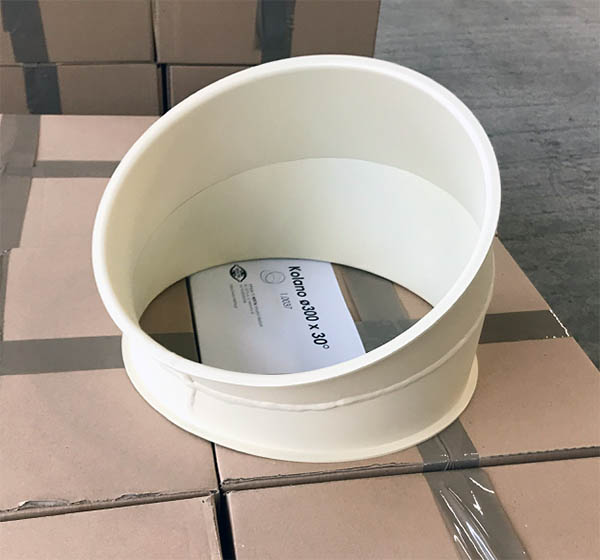 30-degree elbow transition